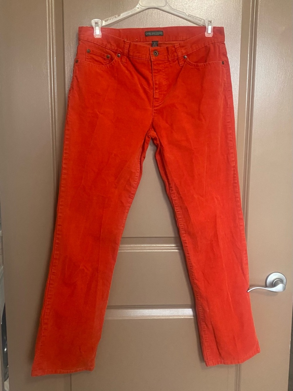 Ralph Lauren Women’s Corduroy Jeans in Bright Orange - Picture 1 of 5
